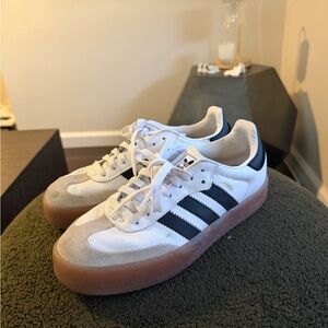 Adidas Samba White and Navy Men's Sneakers